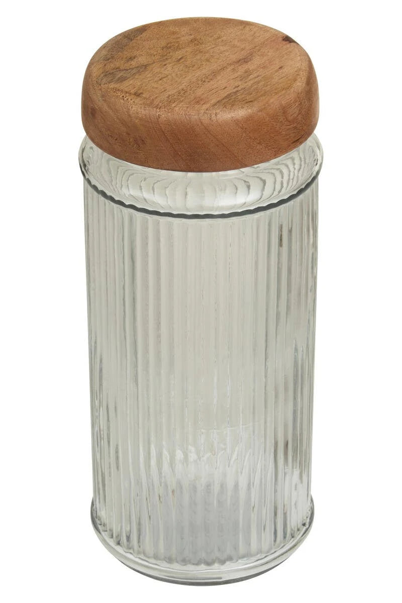 Garner Glass Storage Jar with Mango Wood Lid 2000ml