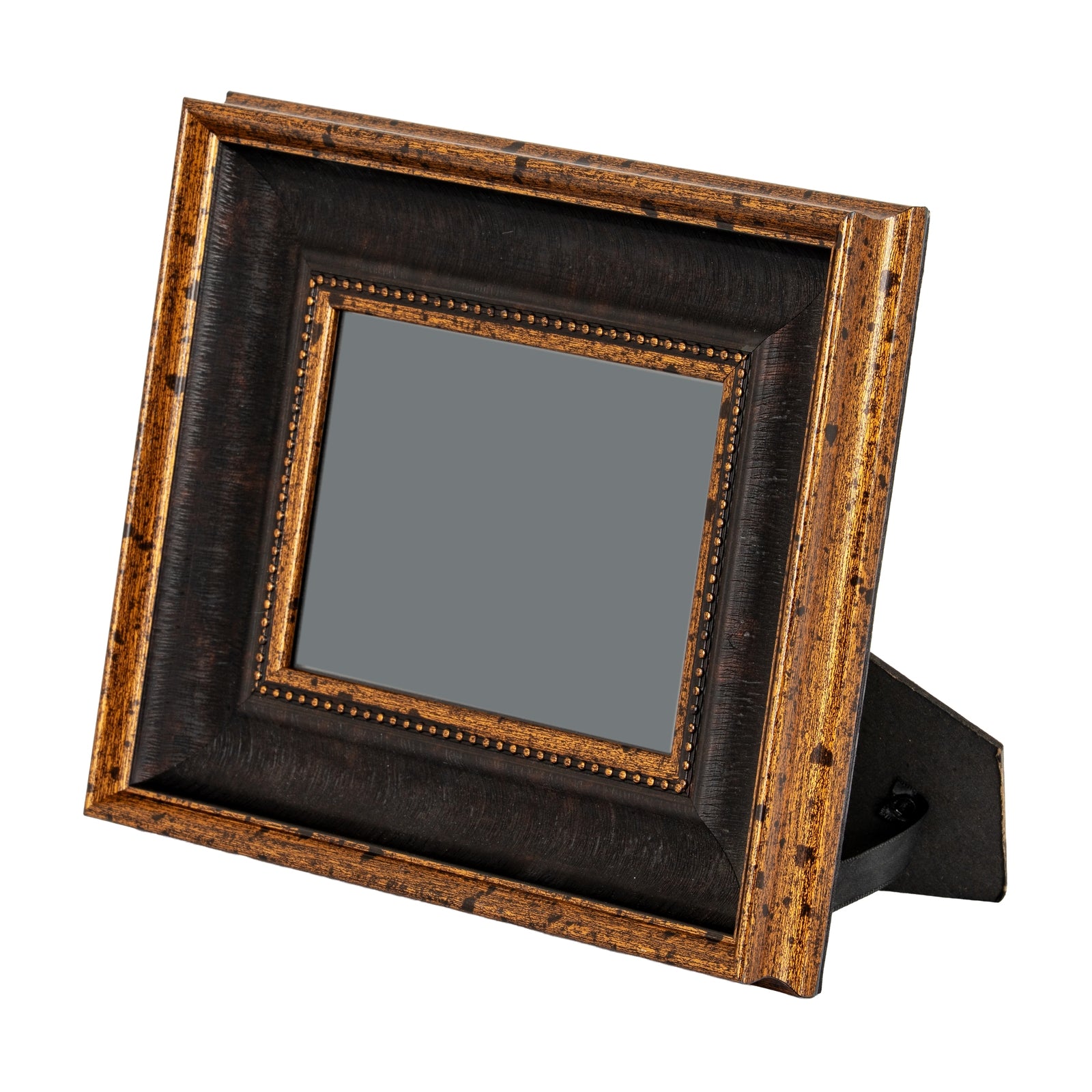 Black And Antique Gold Beaded 8X10 Photo Frame