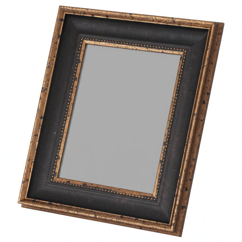 Black And Antique Gold Beaded 8X10 Photo Frame