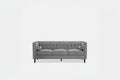 Helia 3 Seat Grey Velvet Sofa