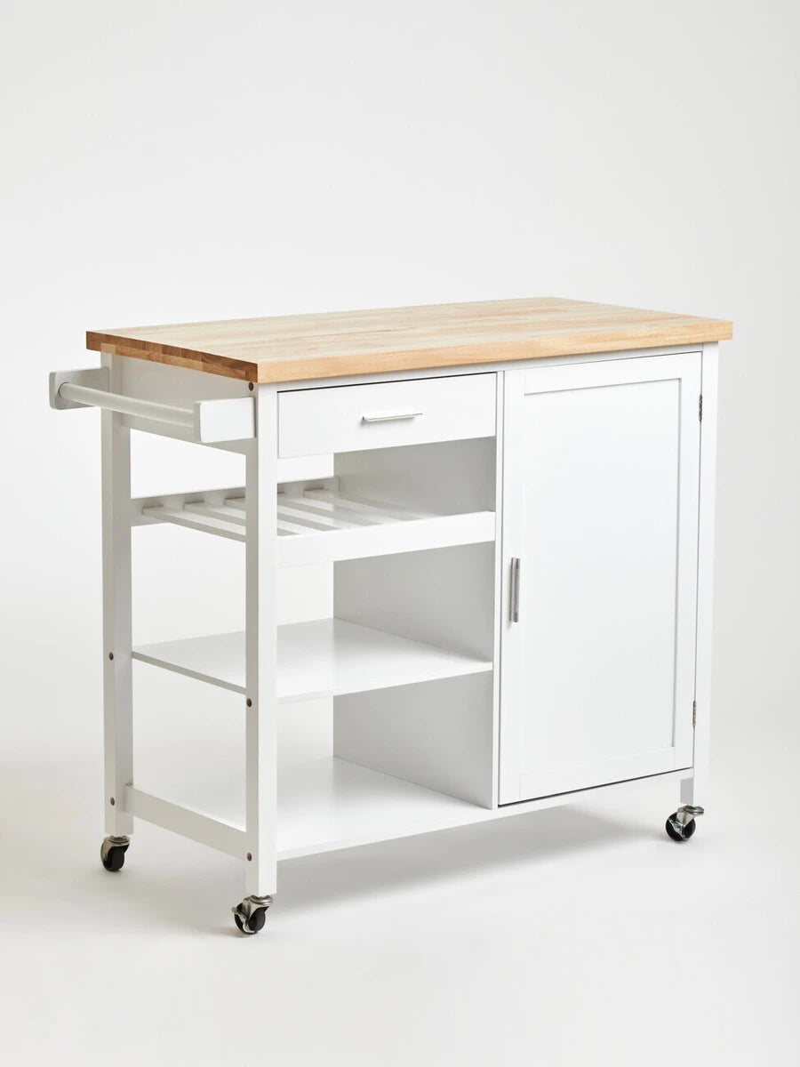 Frankfurt White Kitchen Trolley