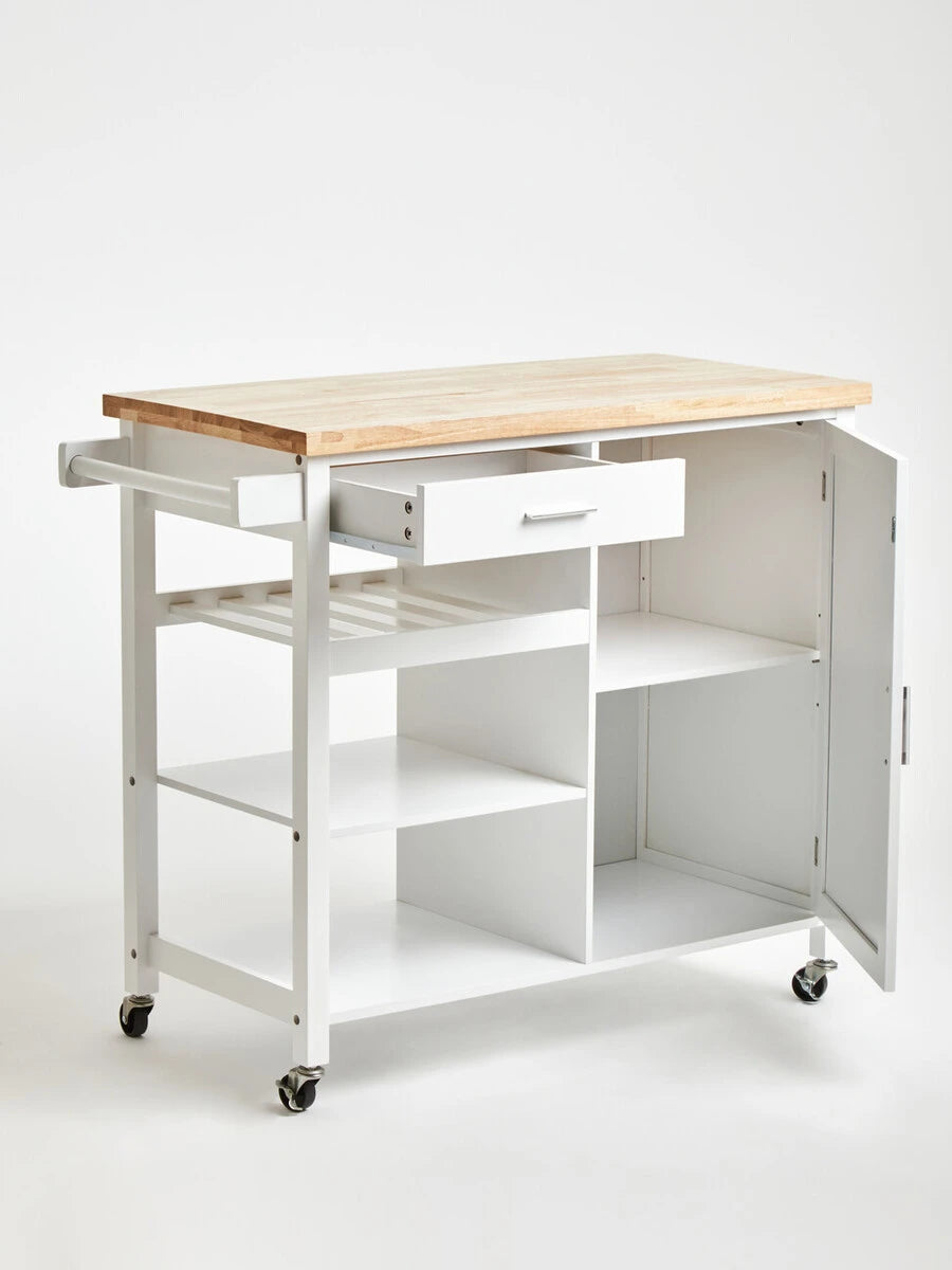 Frankfurt White Kitchen Trolley
