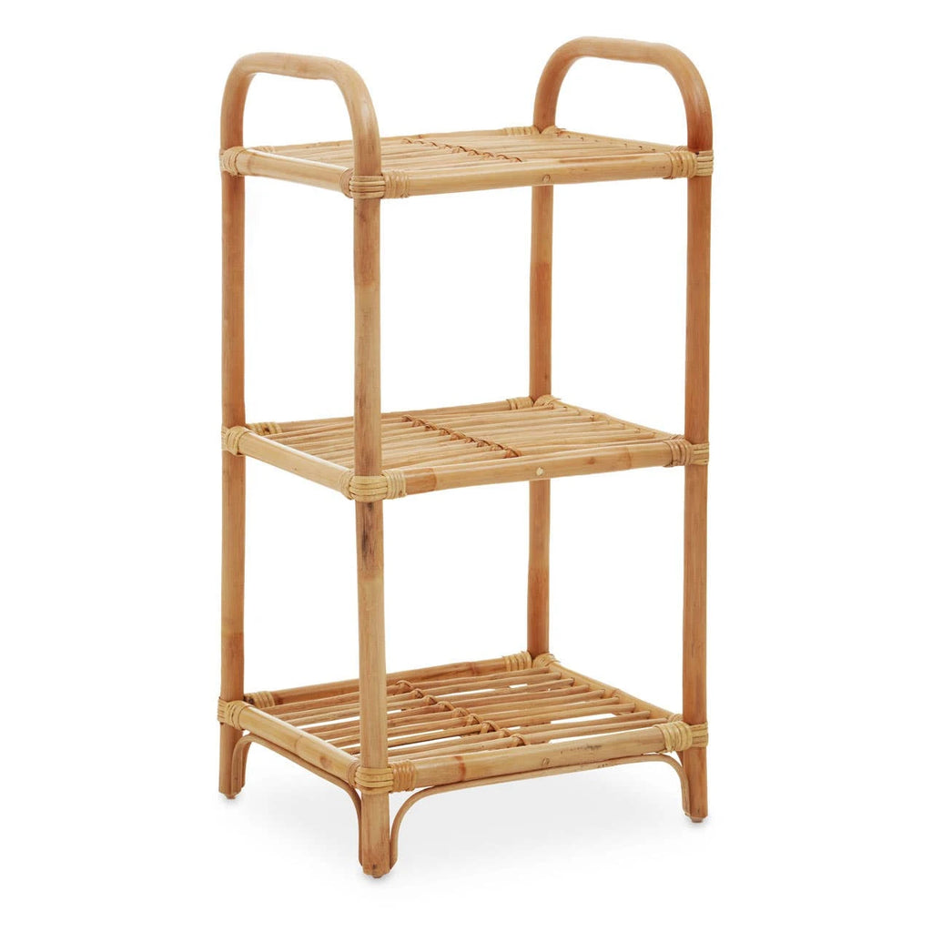 Mataram 3 Tier Natural Rattan Shelf Unit