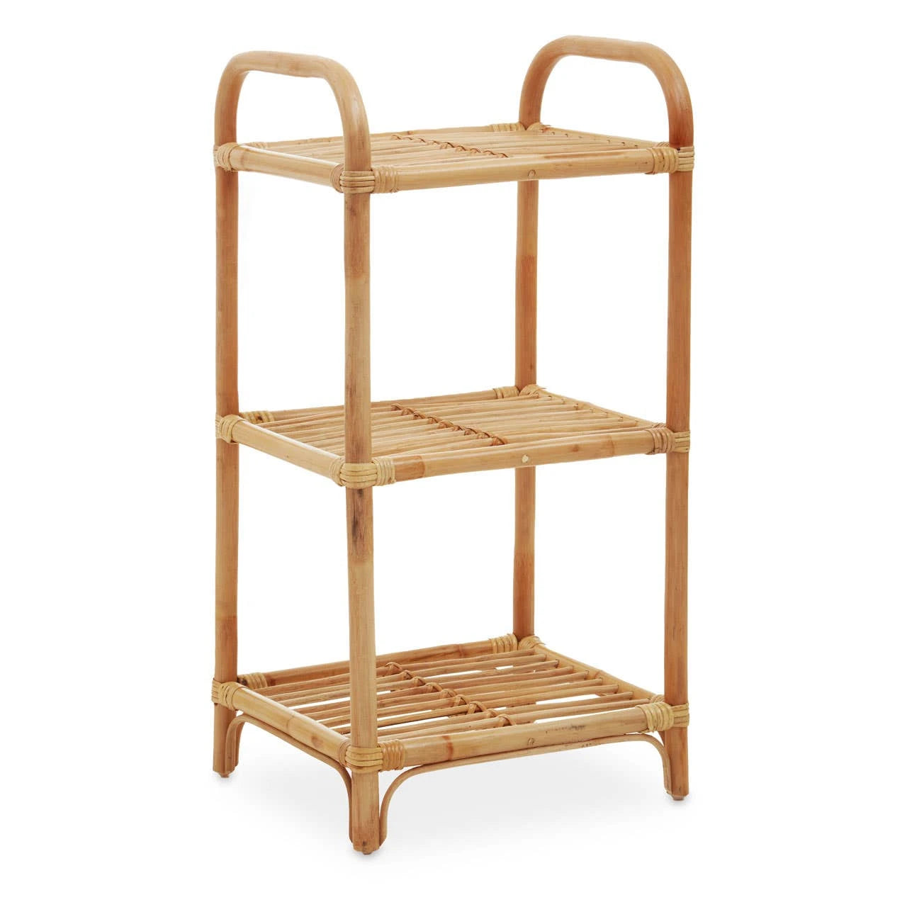 Mataram 3 Tier Natural Rattan Shelf Unit
