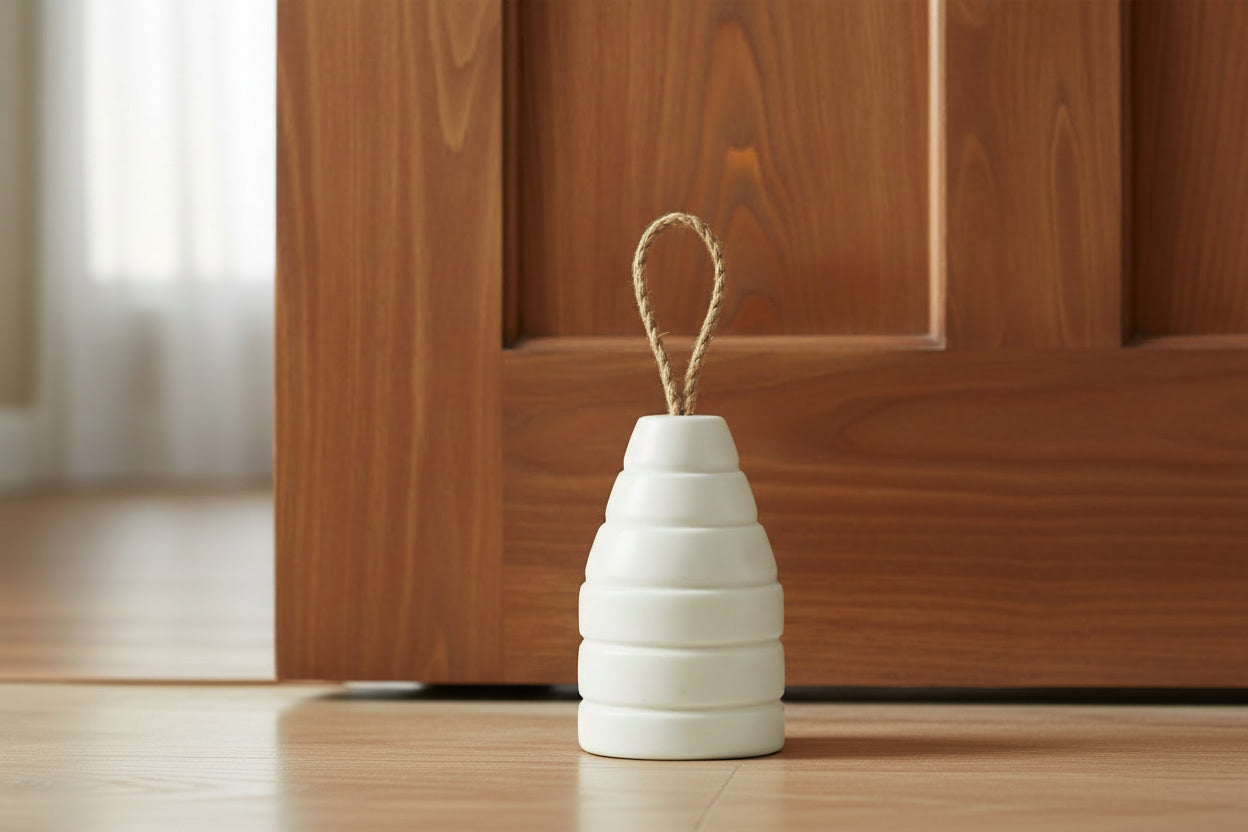Marble Ribbed Doorstop