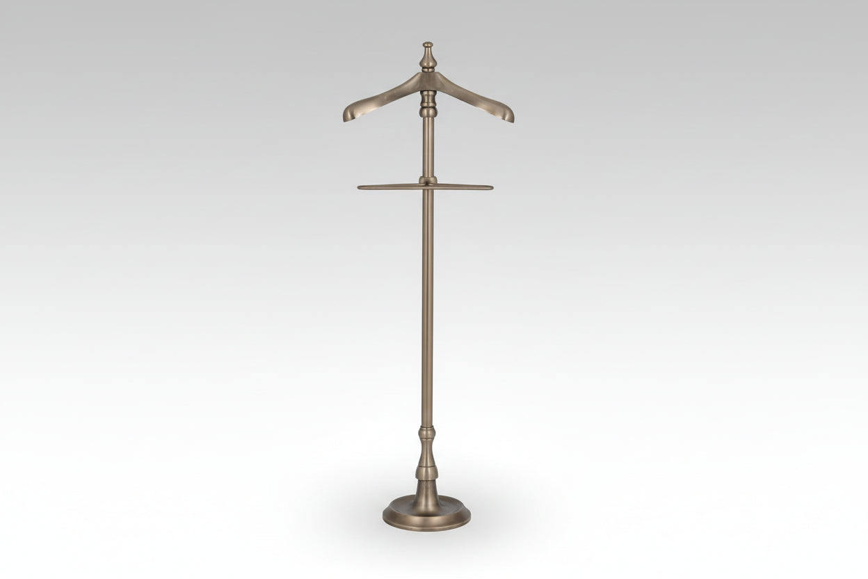 Antiqued Silver Valet Stand