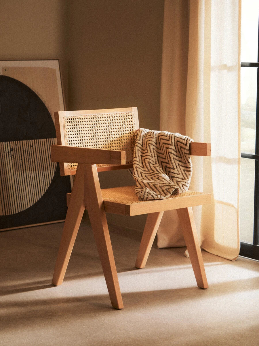 Cebu Natural Cane and Beech Wood Dining Chair